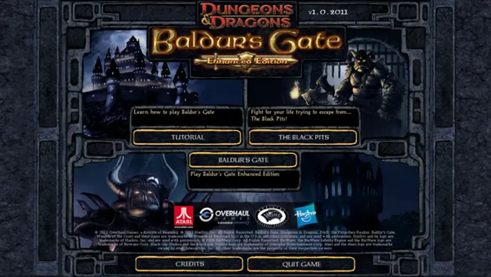 Main menu