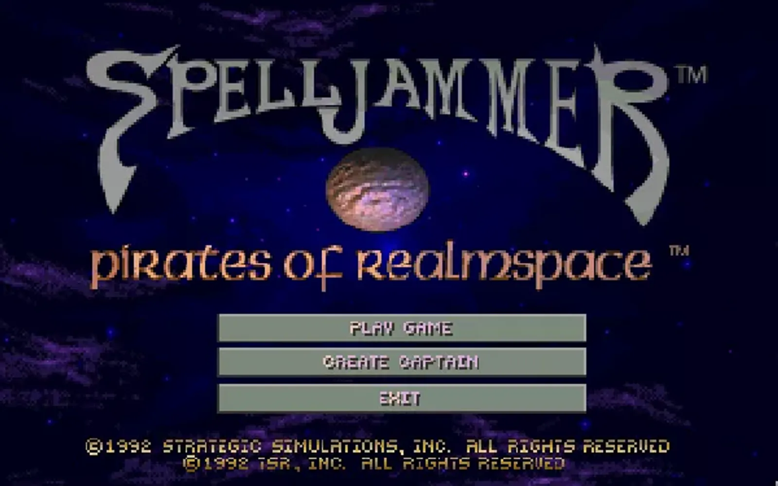 Main menu