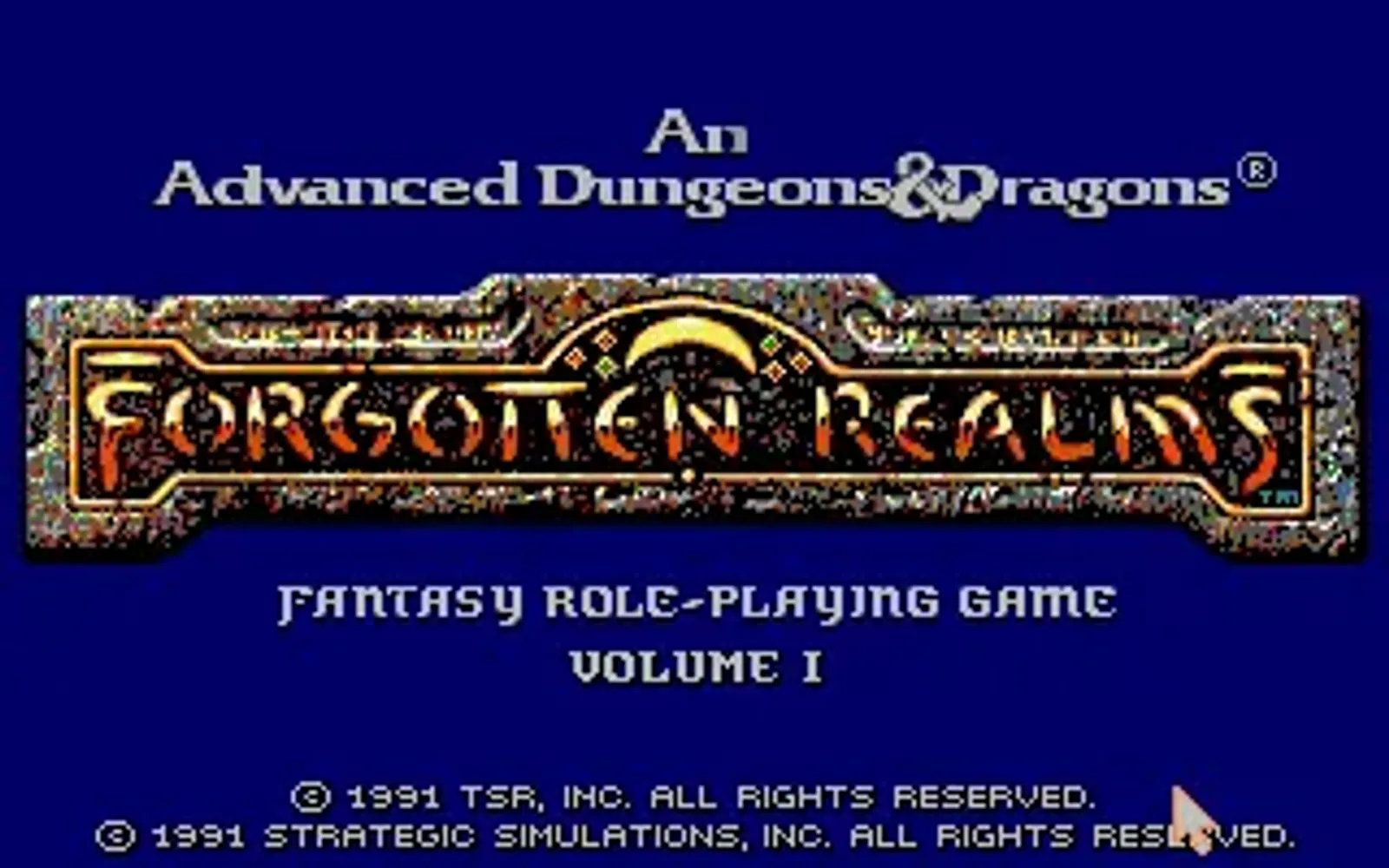 Forgotten Realms logo while loading the game.