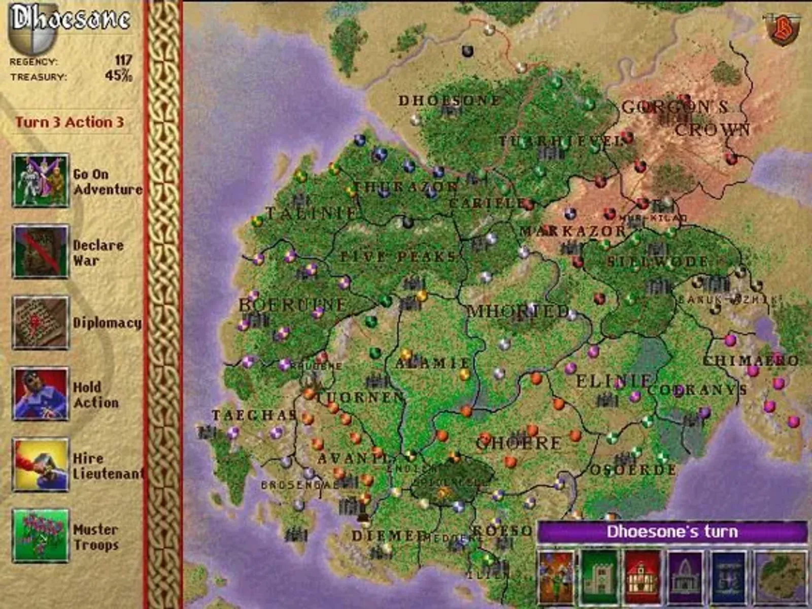 Main map screen that you spend most of your time