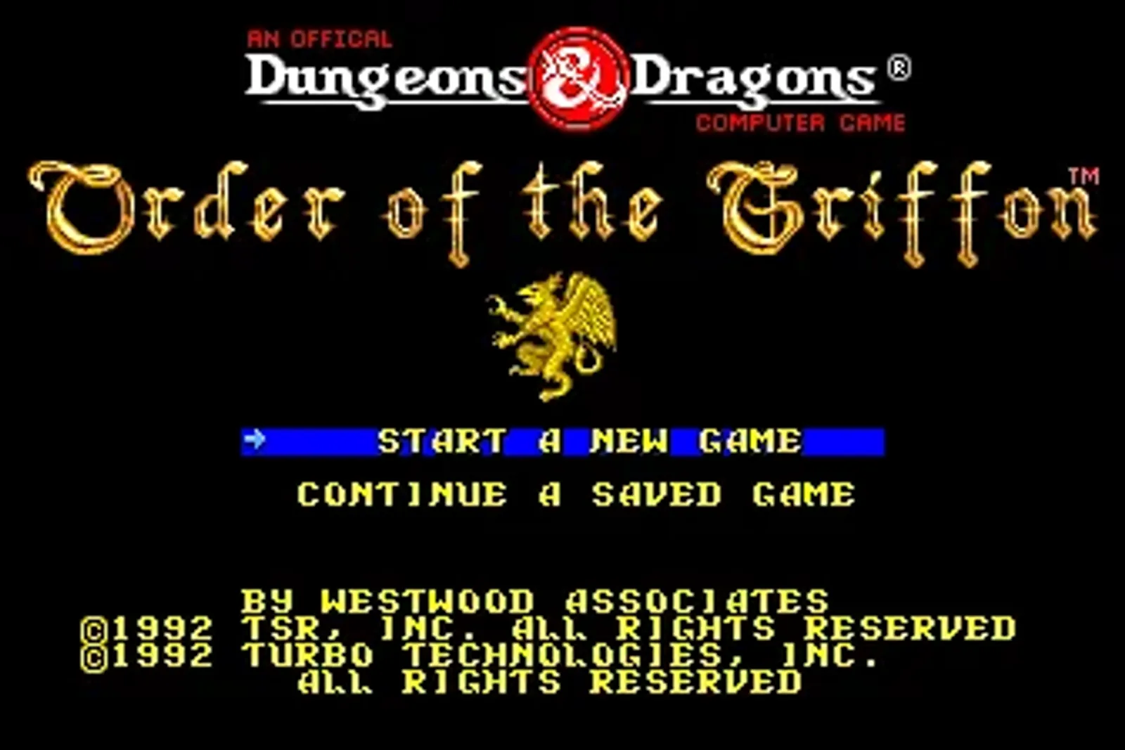 Title screen