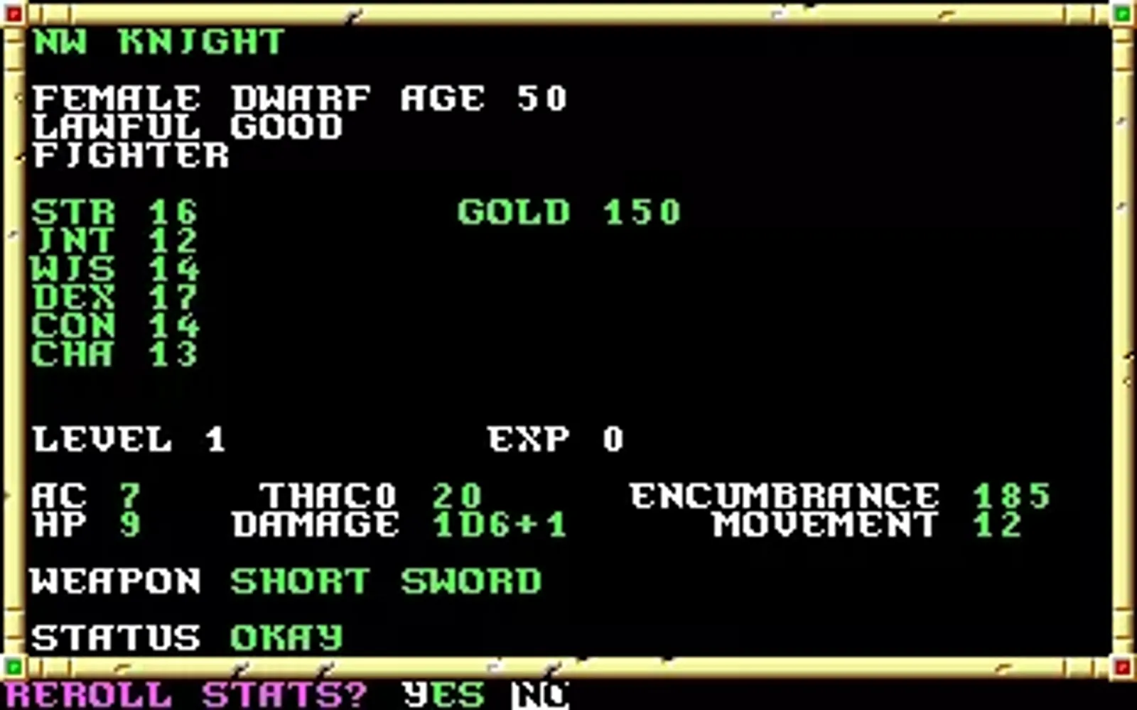 Character generation