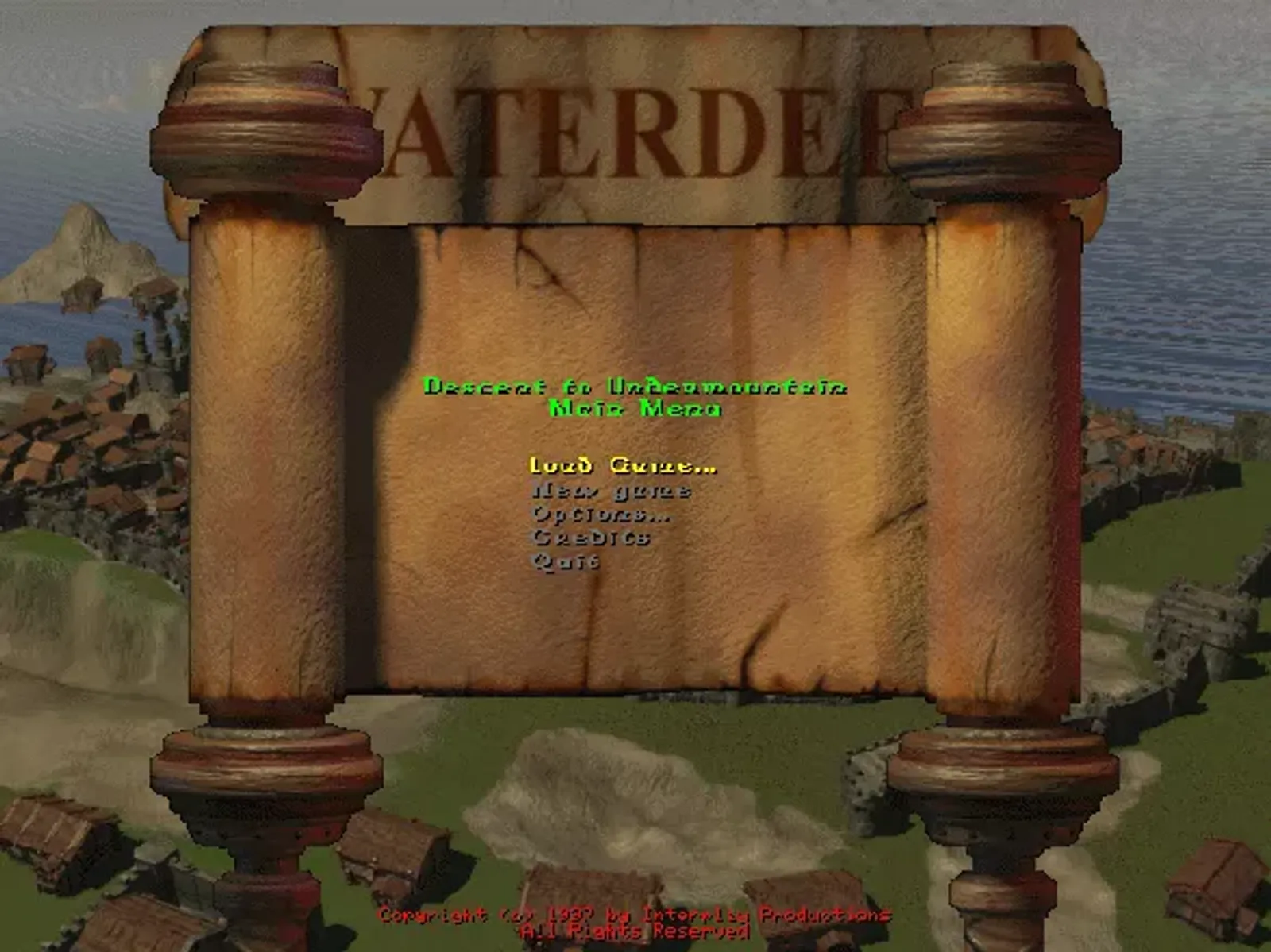 Main menu