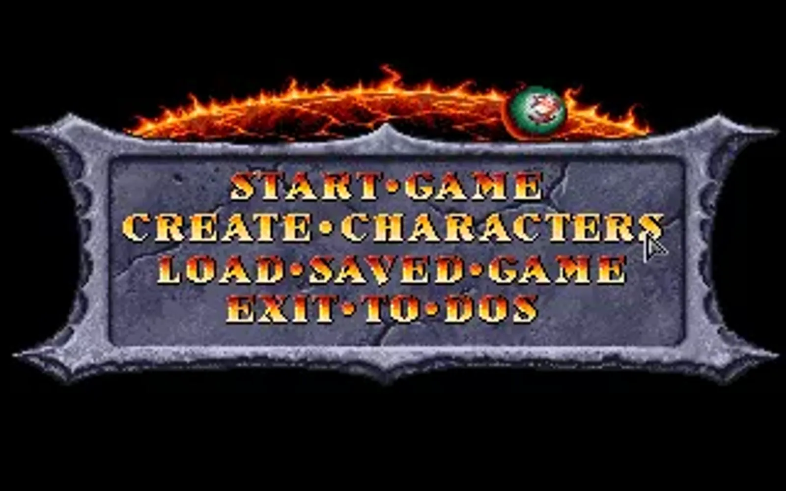 Main menu