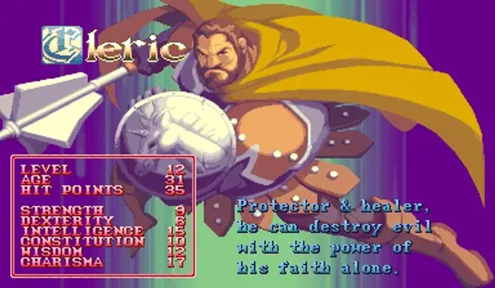 All characters have different stats and feats according to the D&D rules