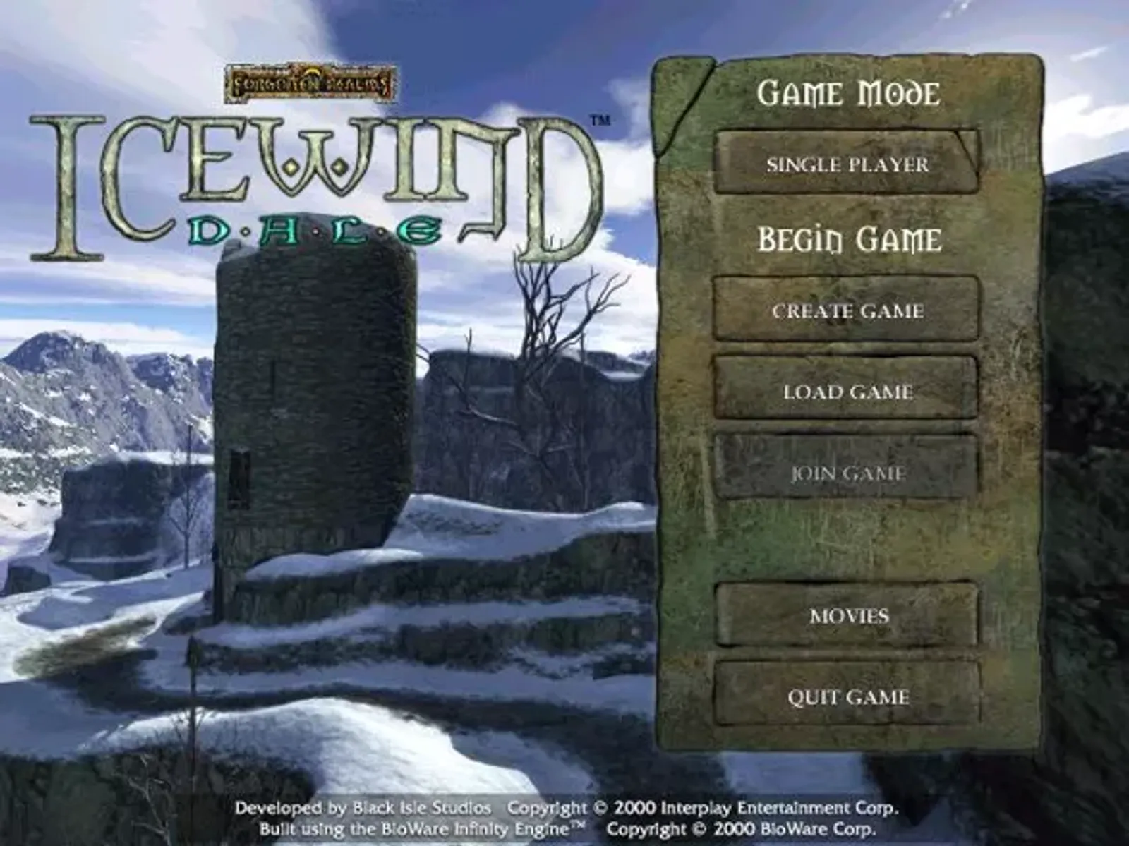 Main menu
