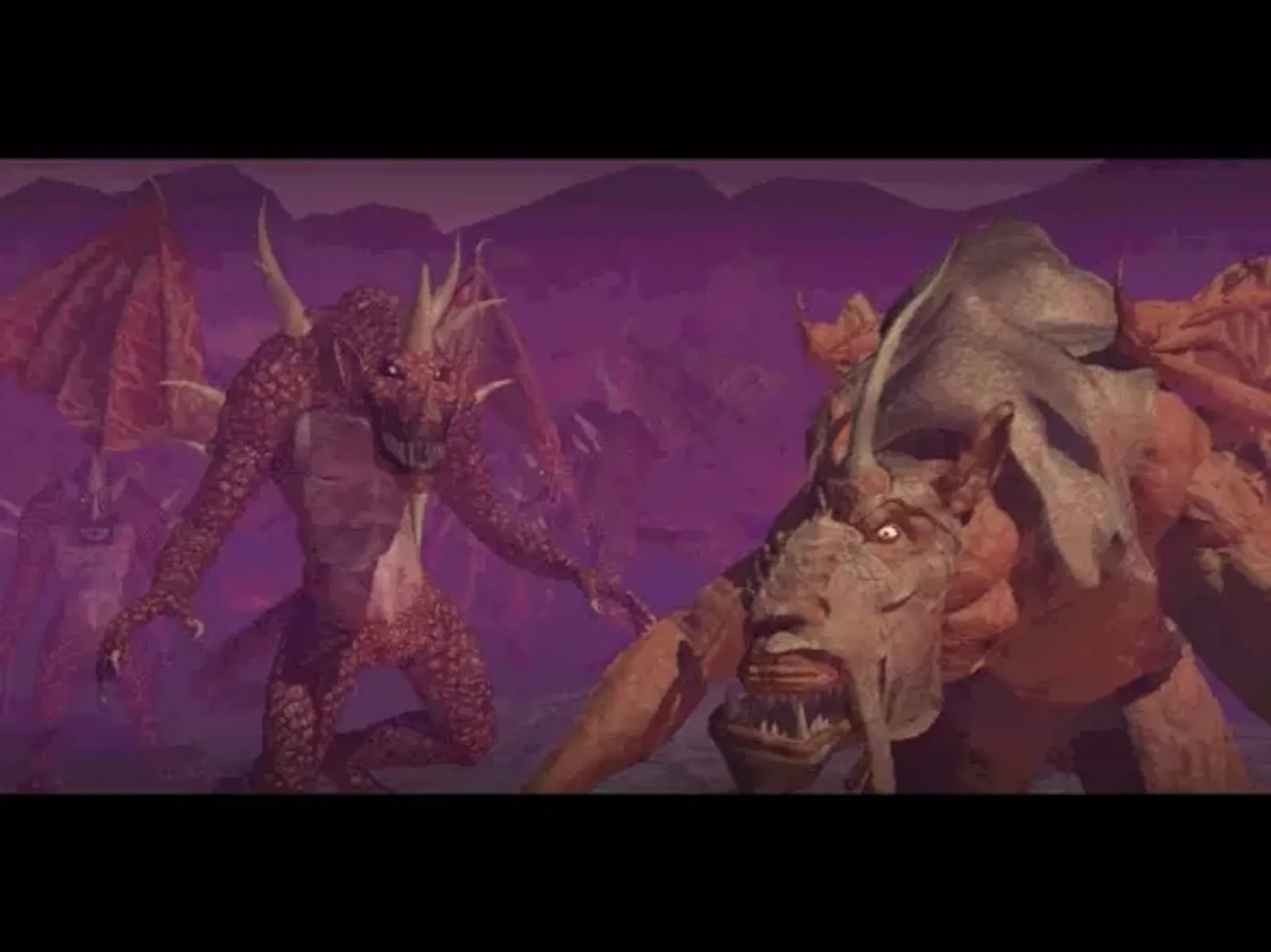 Monsters in the intro movie. There is a great war going on...