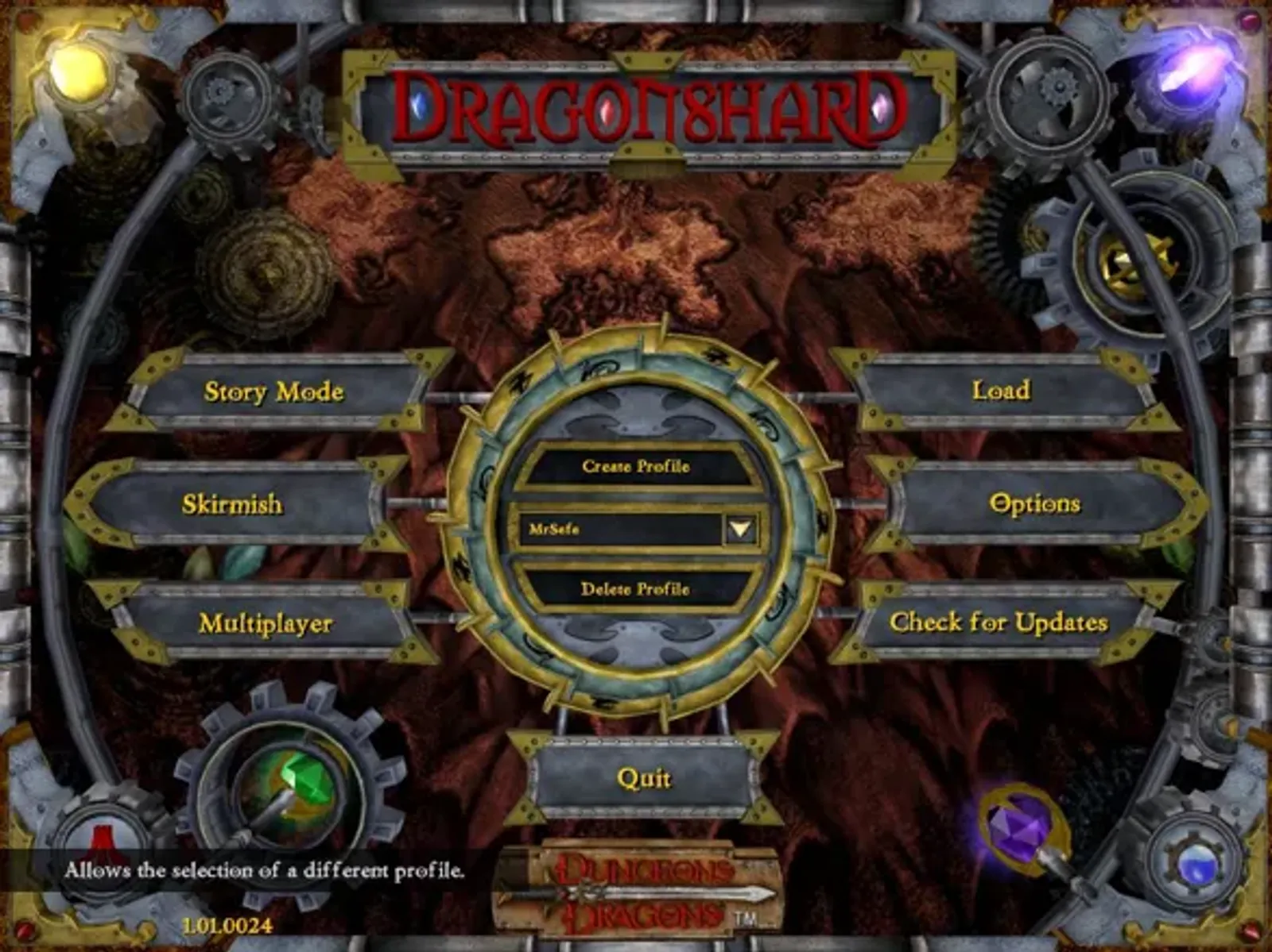 Main menu