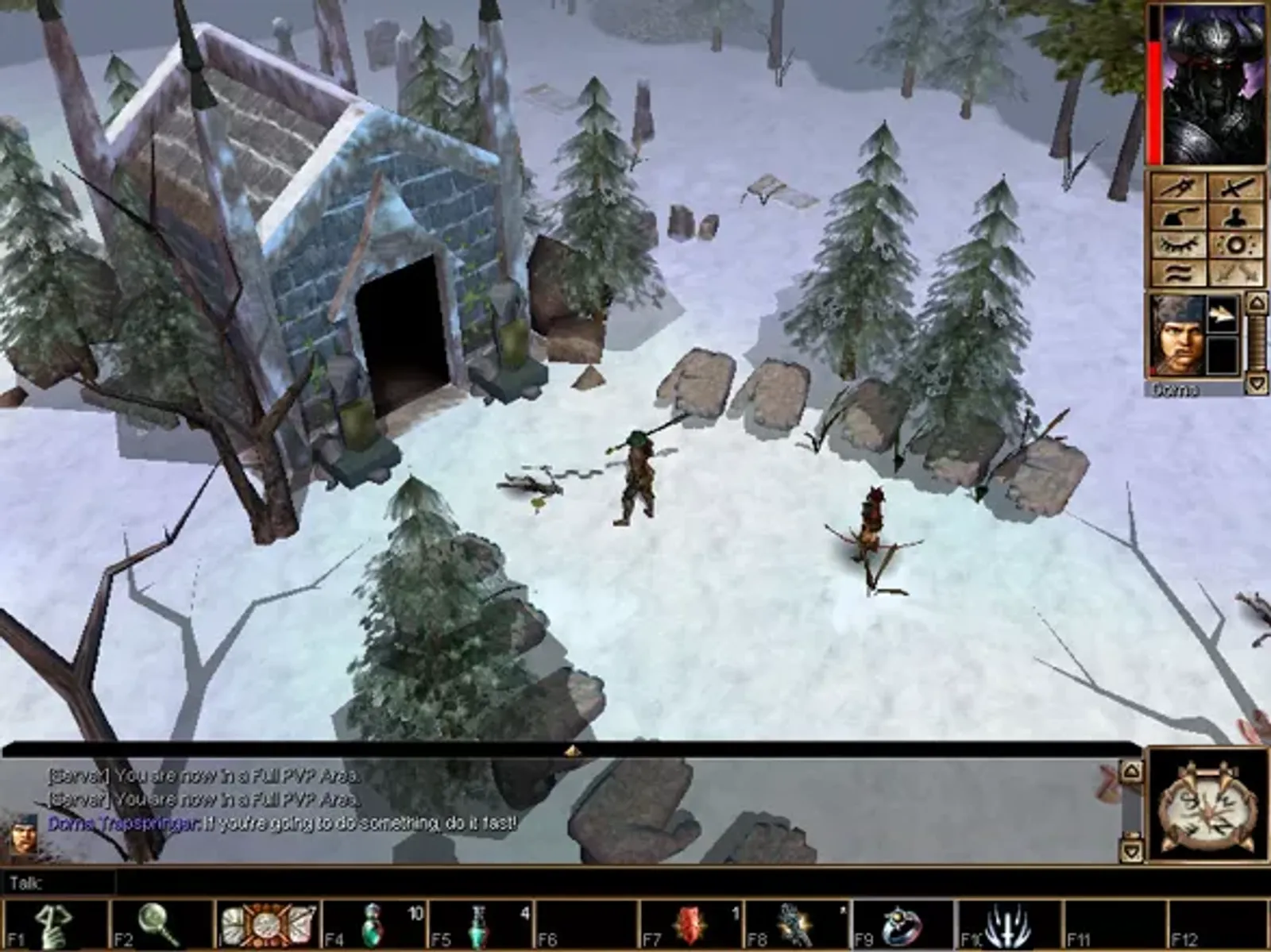 The entrance to the Elven Crypt - the first major dungeon in the game