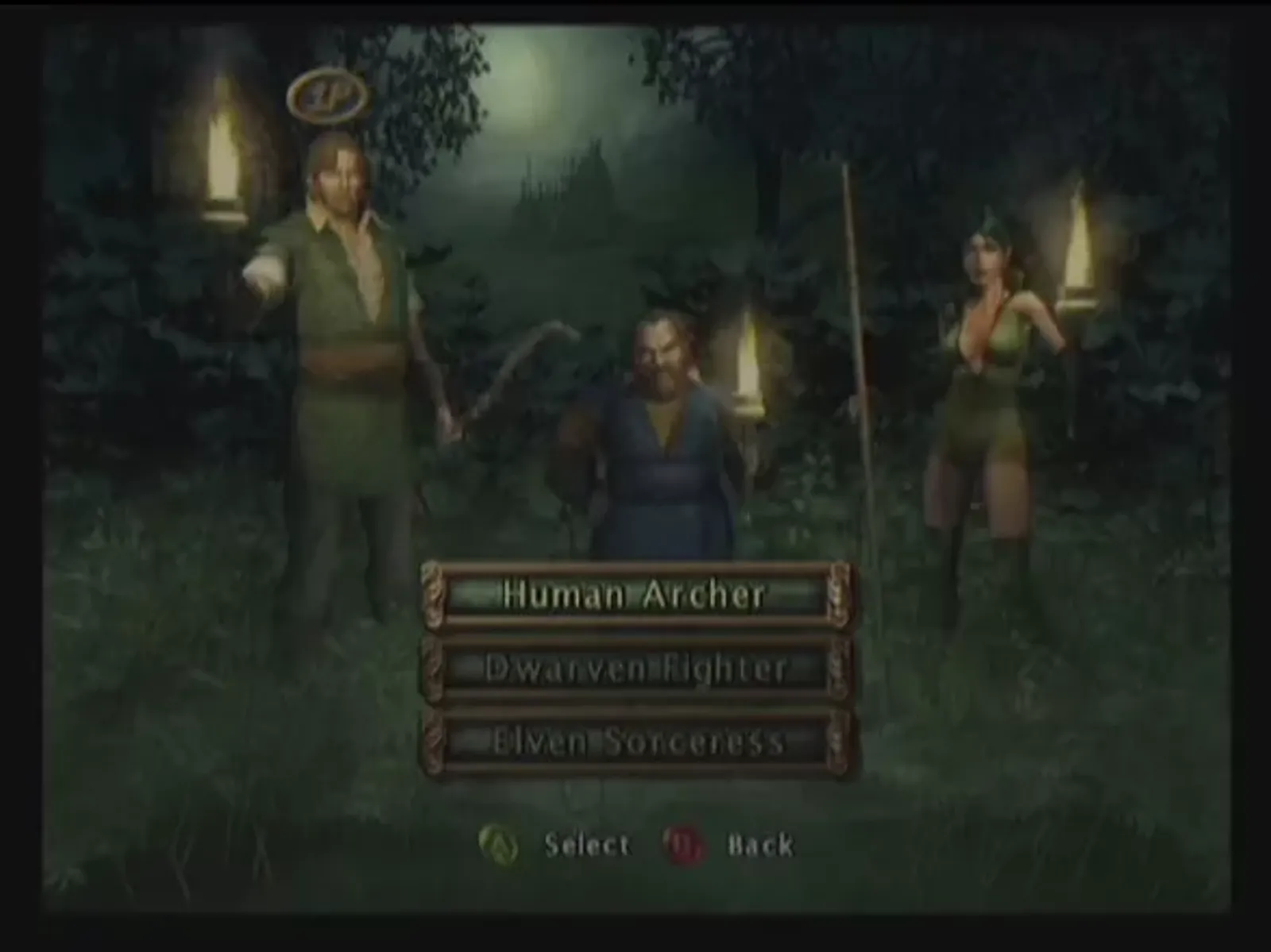 Character selection screen