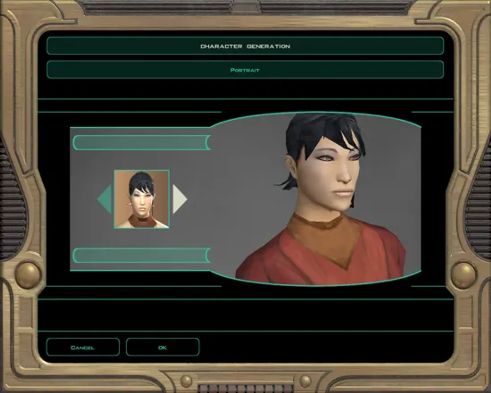 There is a variety of faces (including racial types) available during character creation