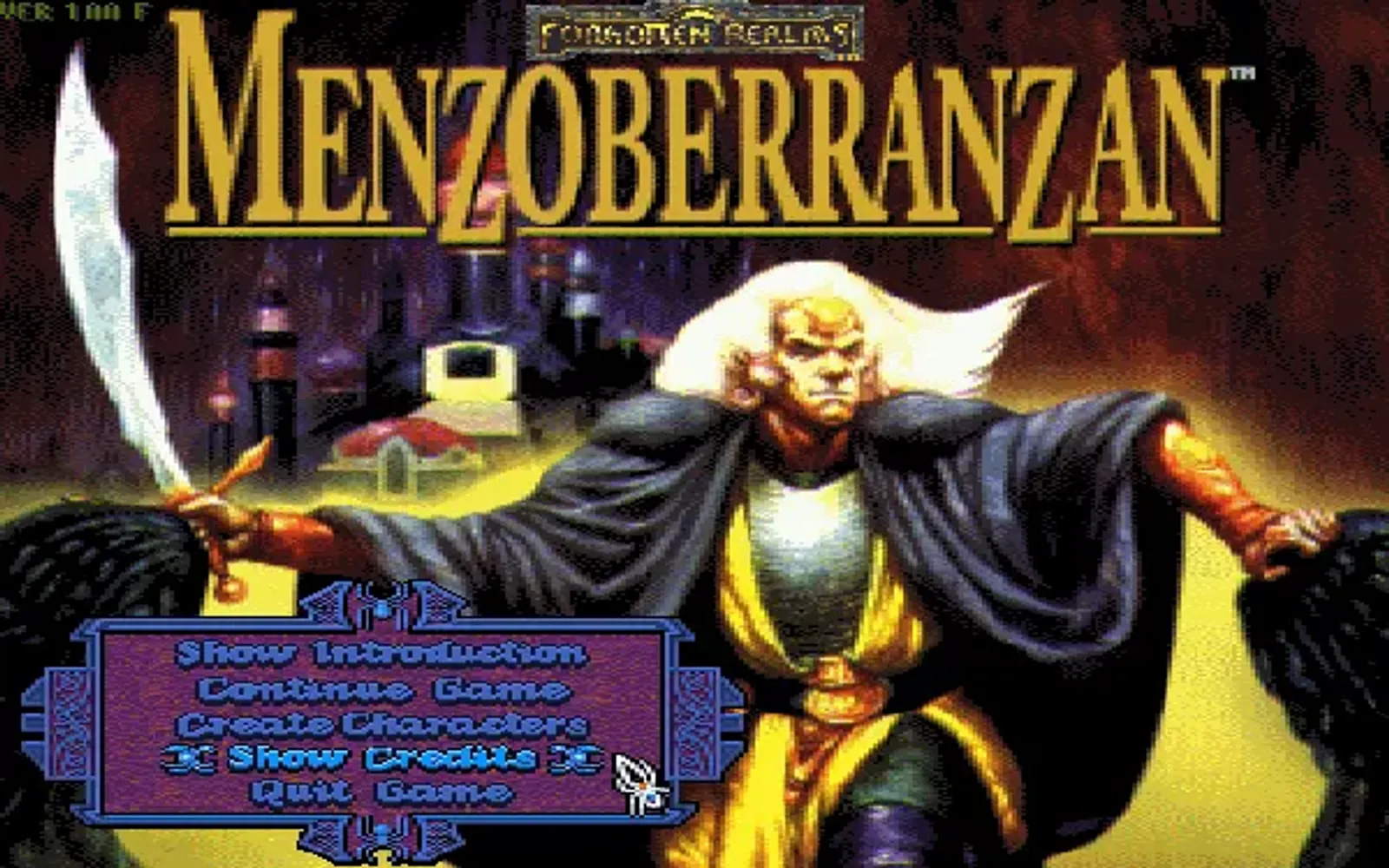 Main menu; Ver 1.00 F (floppy disk version)