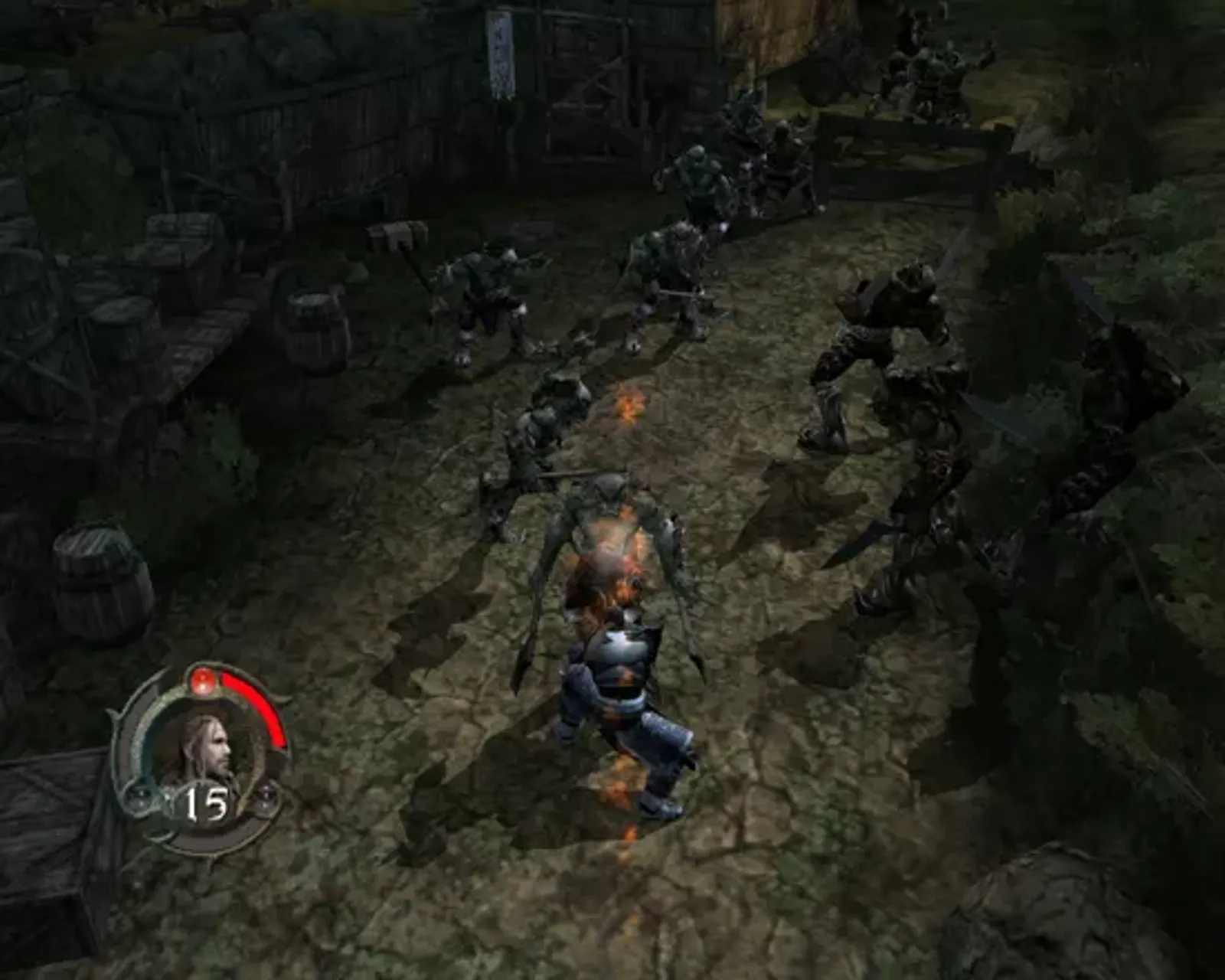 Killing orcs in the middle of a battlefield