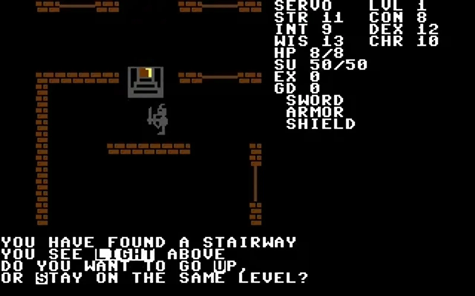 The starting location