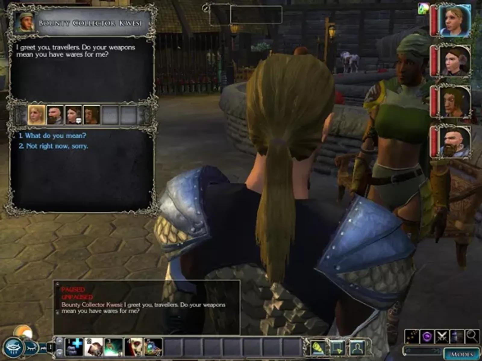 Talking to bounty collector