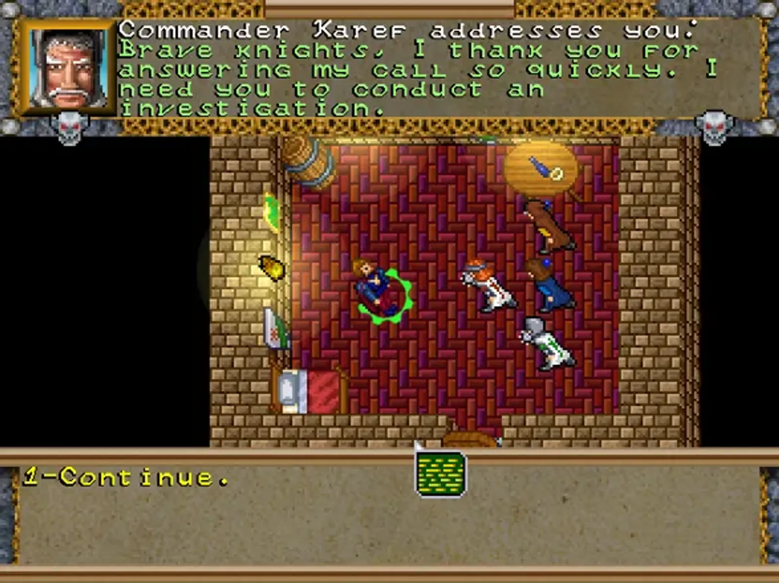 You receive quests by talking to various people.