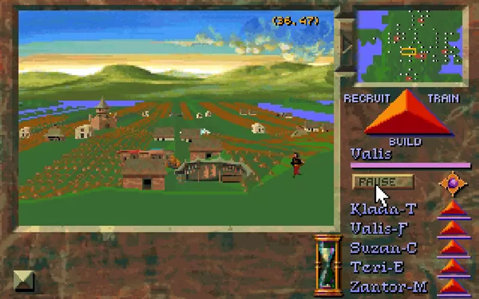 Golden sea of grain. Expand your initial lands to the horizon, maintaining a good balance of housing, food, and profitable businesses.