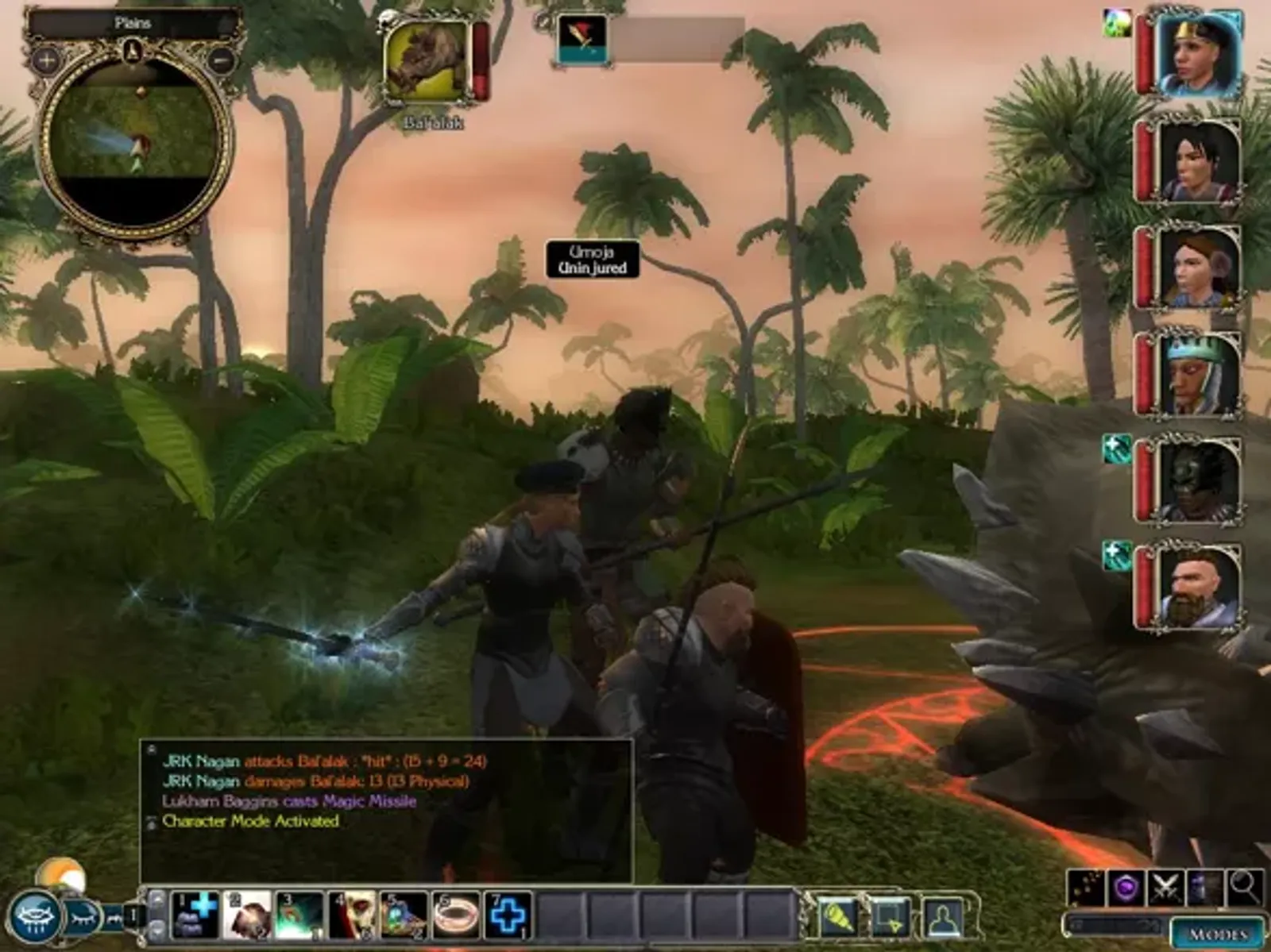 Low level party facing enemy