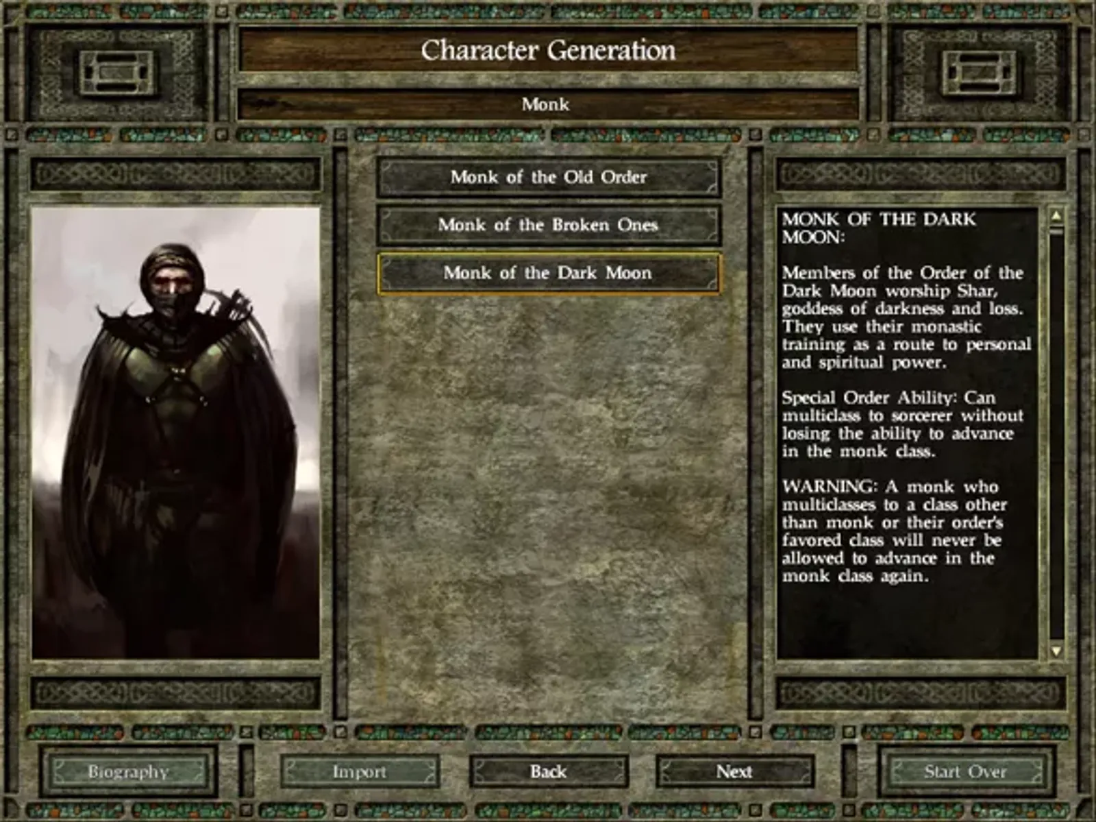 New classes and sub-classes to choose from