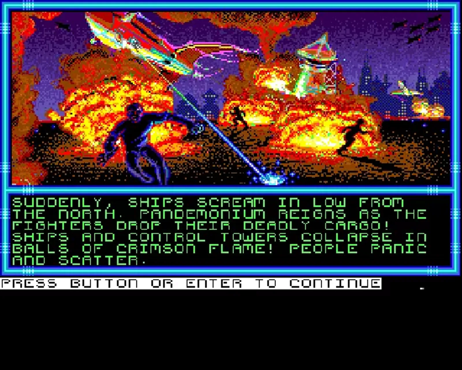 The NEO base is raided.