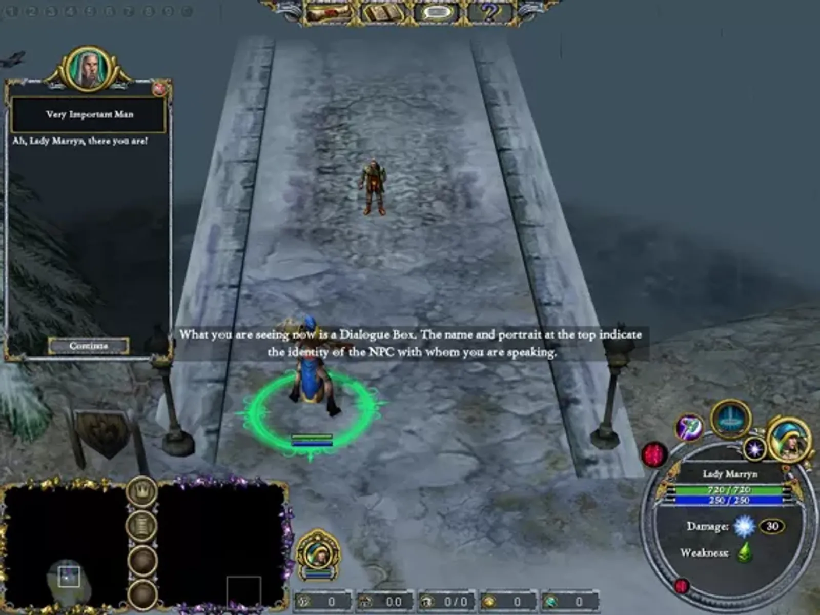 Playing through the tutorial. Meeting with Very Important Man.