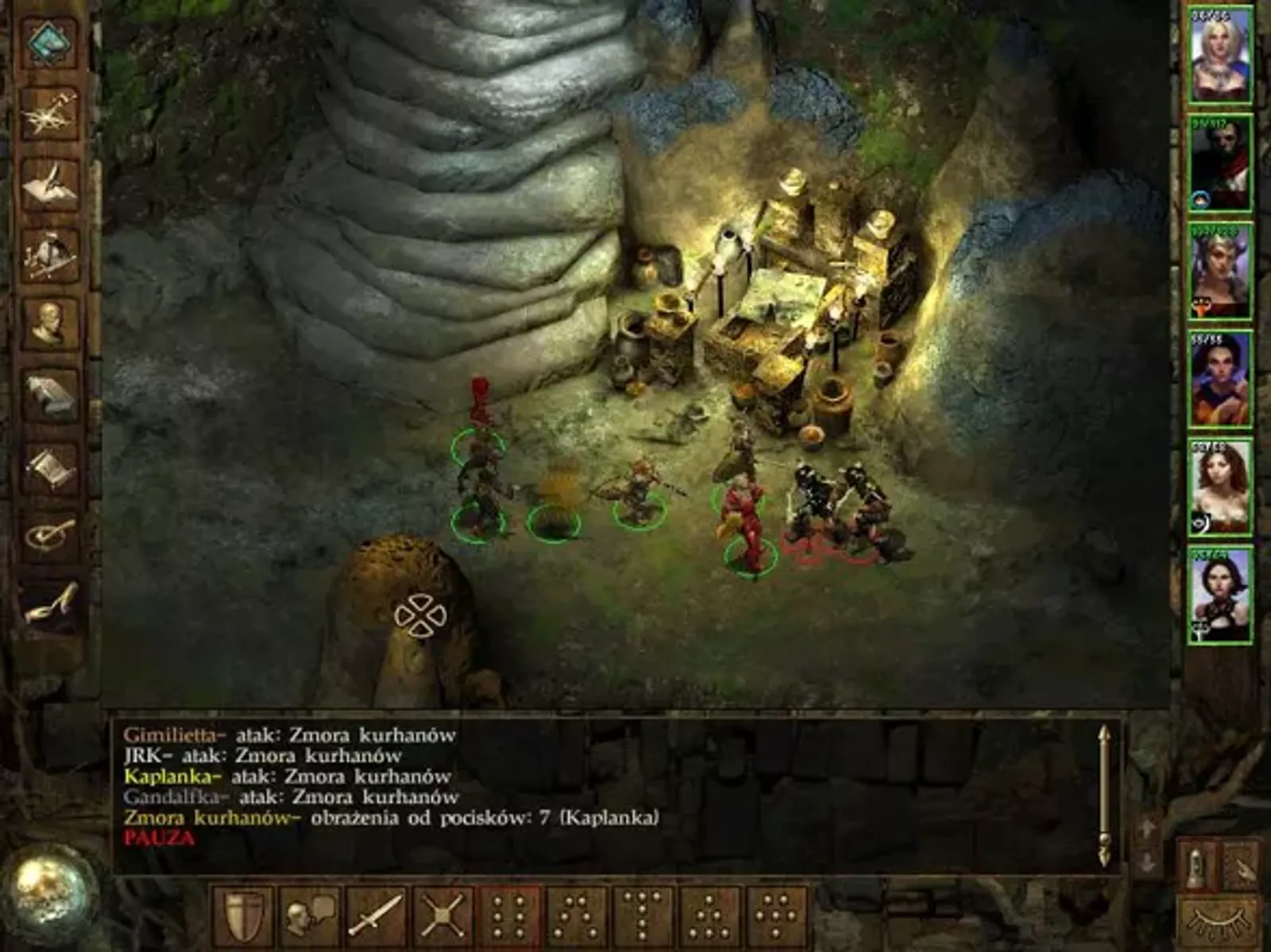 Fighting with undead