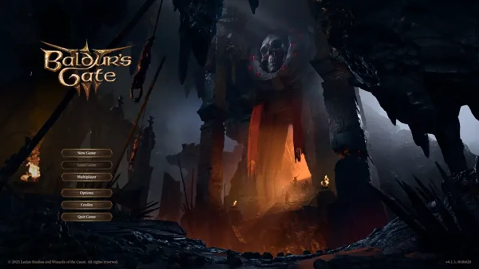 ...while the main menu moves right beneath it.