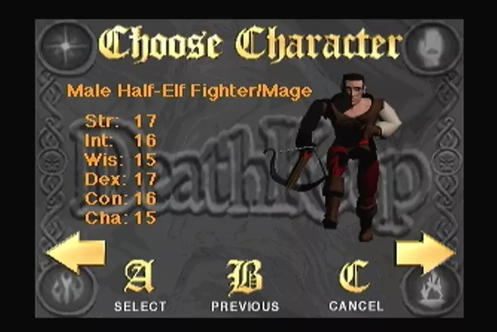 Character select.