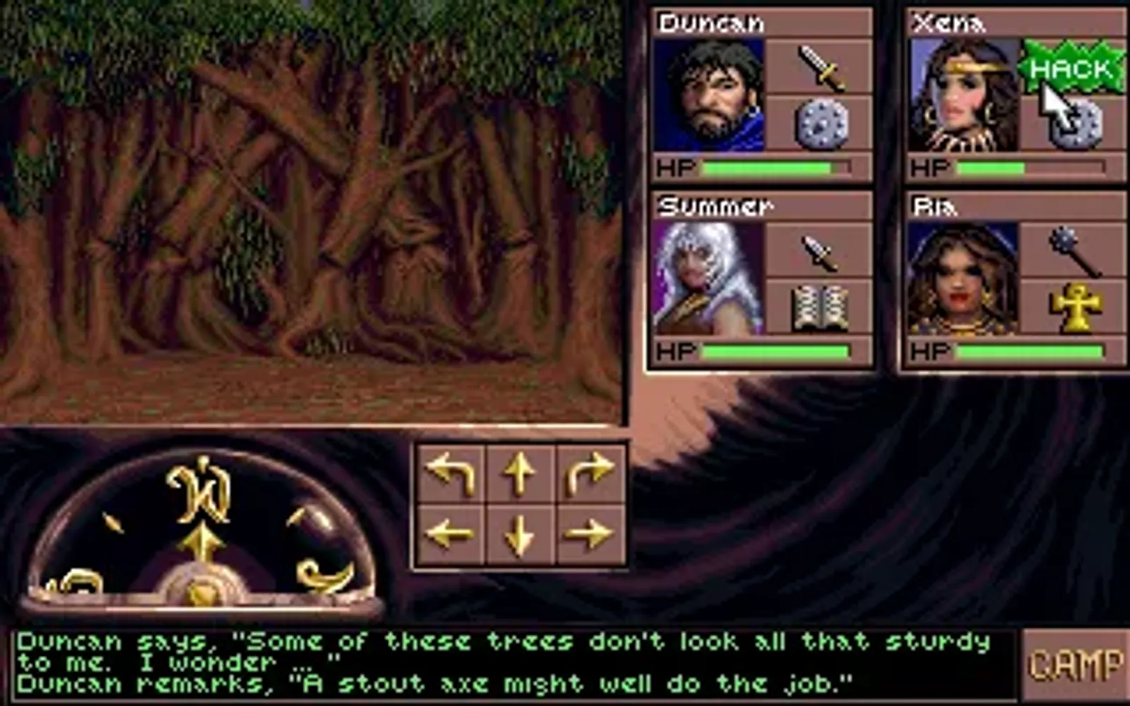 An axe is essential if you want to exit the graveyard.