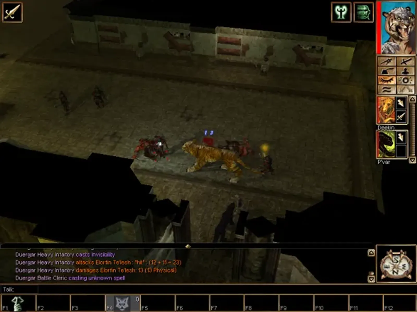 Fighting while shapeshifted into a Dire Tiger and with my panther companion at my side