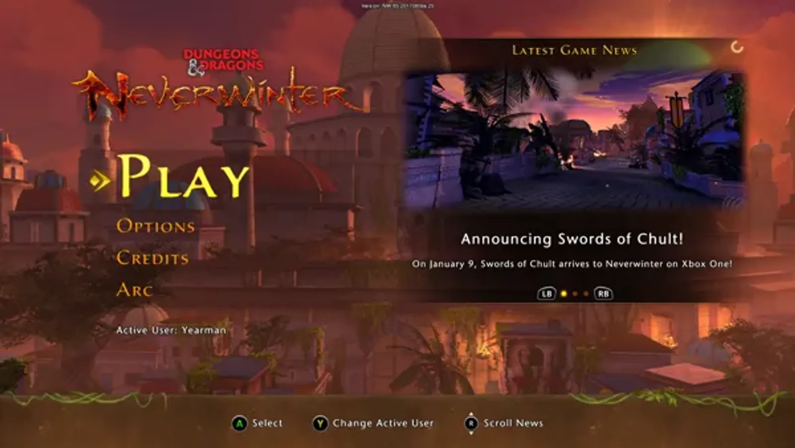 Main menu