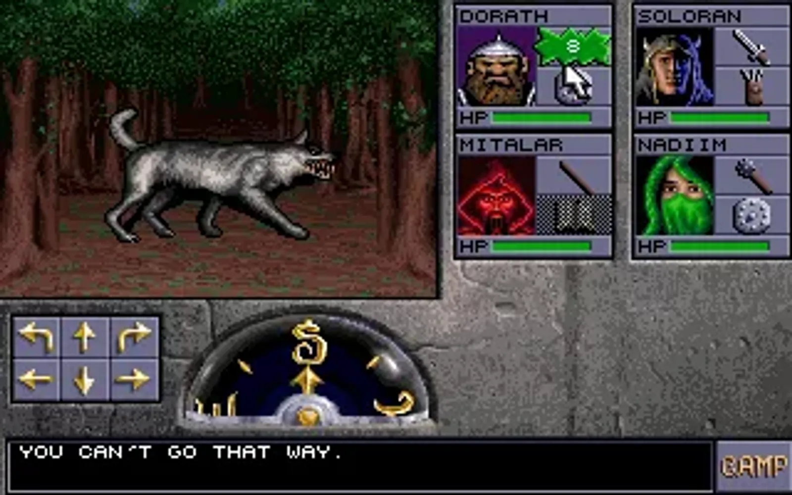 The woods - fighting a wolf!