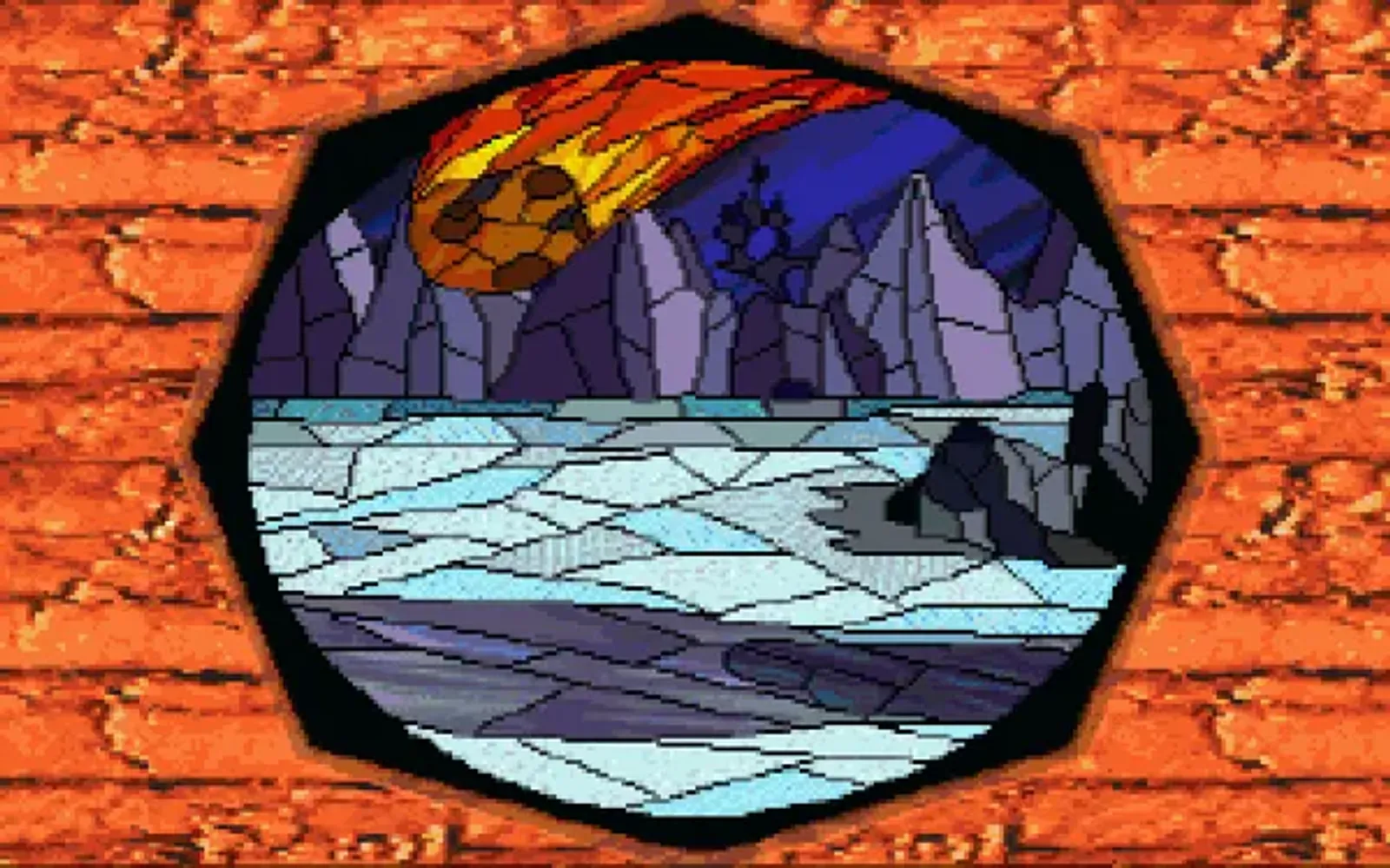 The Necromancer was cast in perpetual ice until a comet struck and freed him (intro video)