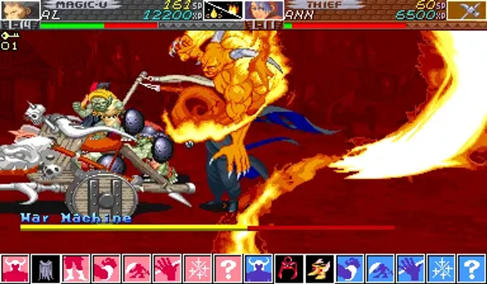 Summoned fire elemental helps to deal with War machine
