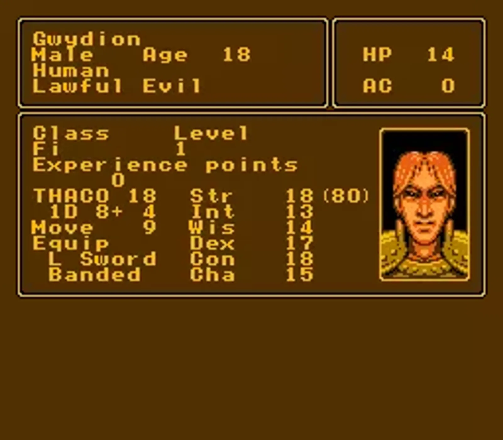 Pre-made characters