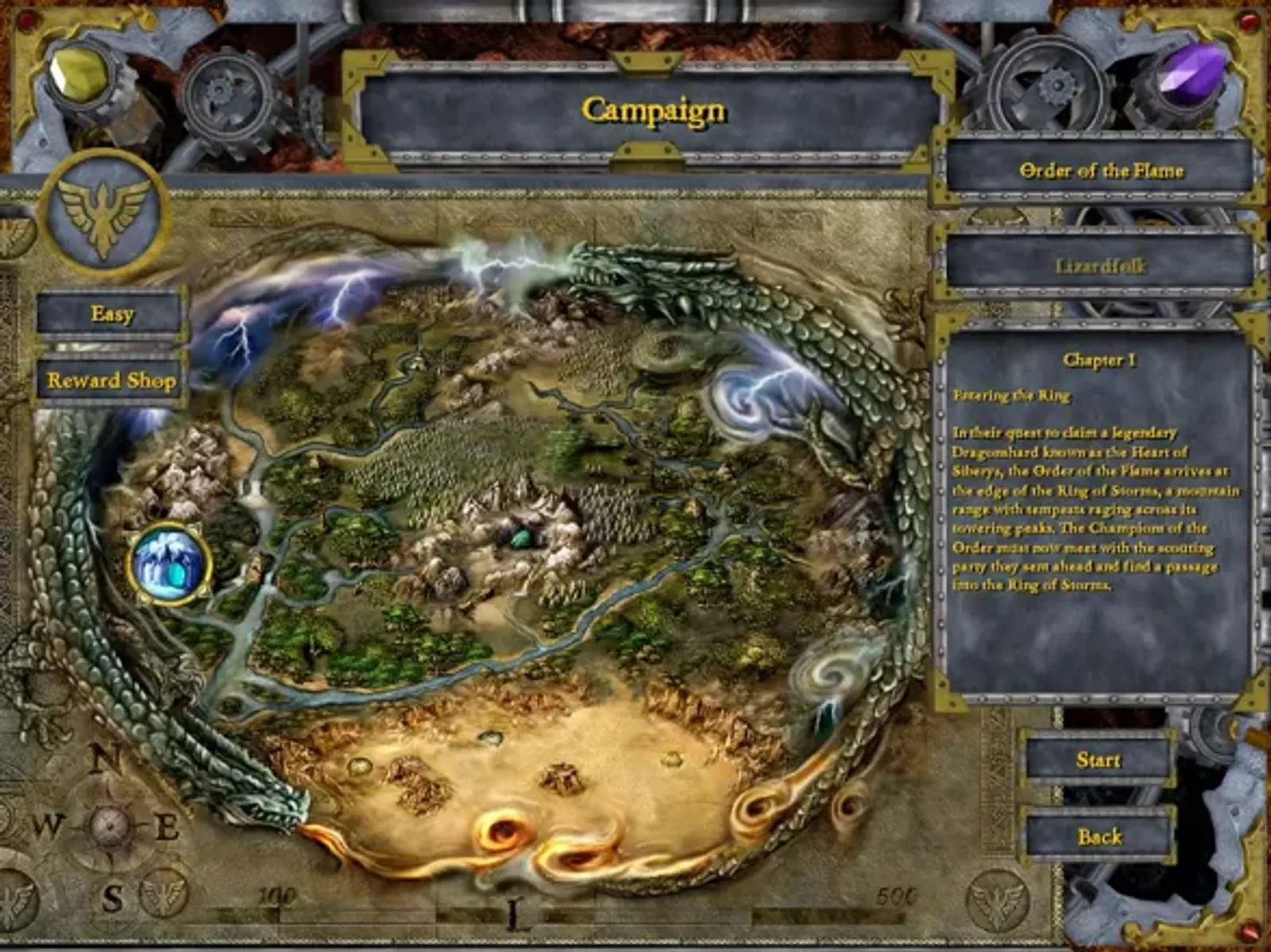 Campaign menu. This is where you can choose your mission.